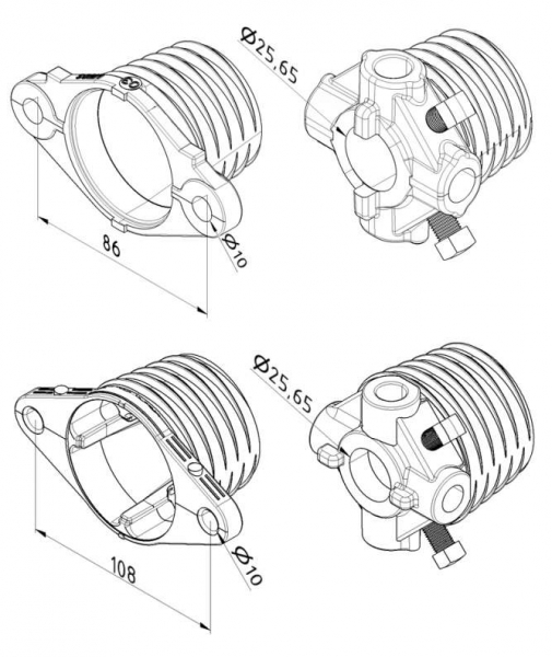 Torsionsfedern mit Federköpfe Ø152 mm für 1 inch Welle - Federpakete -  Ersatzteile für Sektionaltore